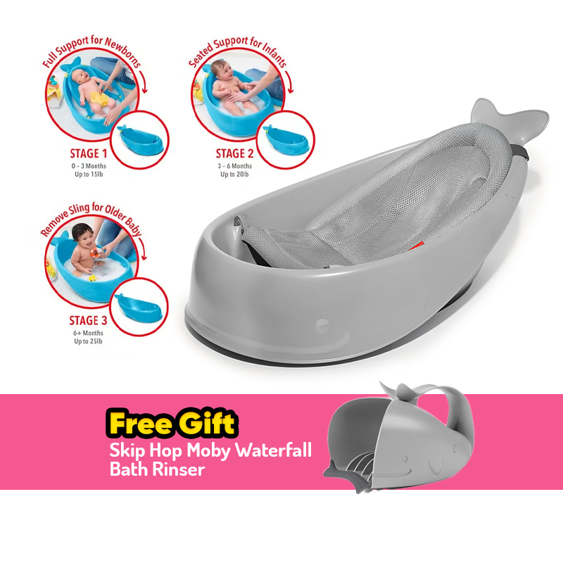 Skip Hop Moby Smart Sling 3 Stage Bath + FREE GIFT